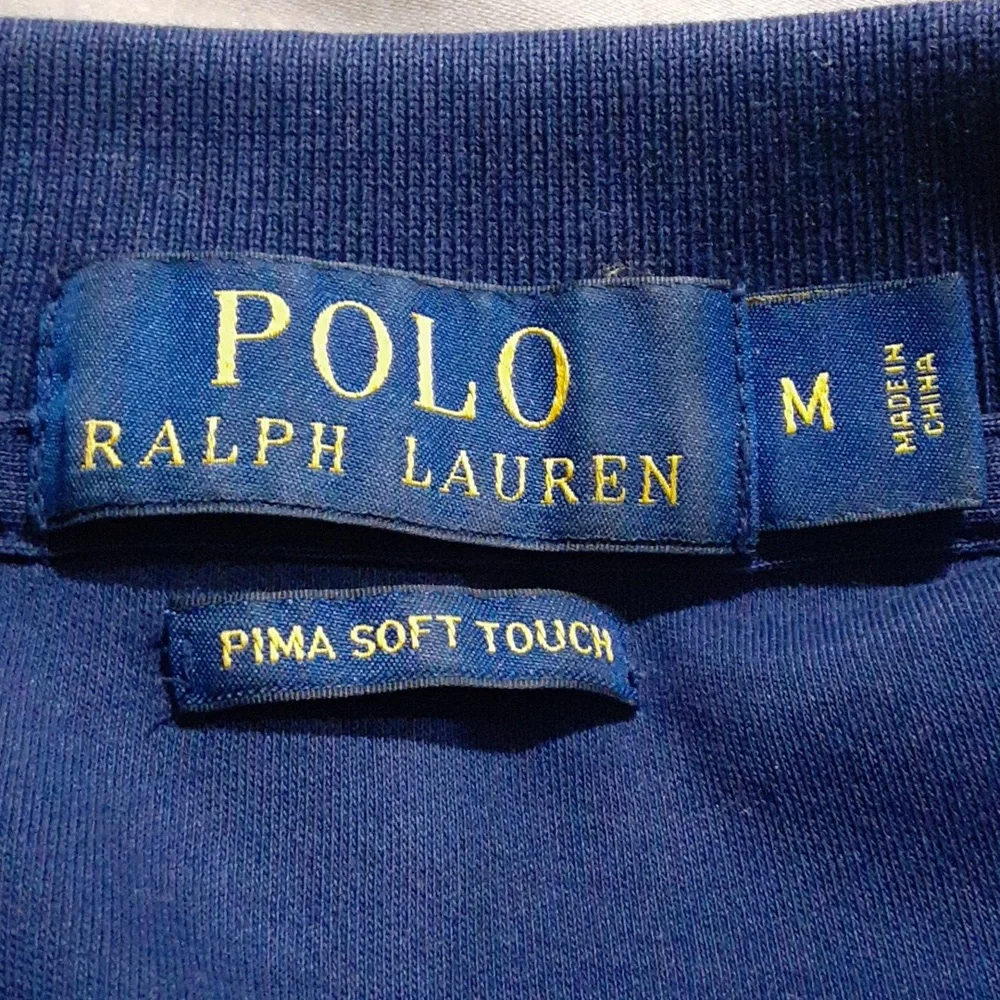 Polo Ralph Lauren Deep Blue Polo Shirt Pima Soft Cotton Short Sleeve Men's M